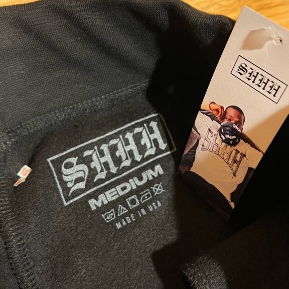NEW Bobby Shmurda “Shhh Stop Snitching” *USA* Rap Black Sweatpants Joggers M NWT - Picture 7 of 9